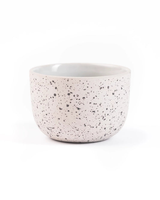 Cappuccino cup porcelain 180ml speckled white and grey from Barista-Essentials